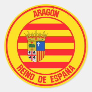 Sticker Rond Emblème Aragón Round
