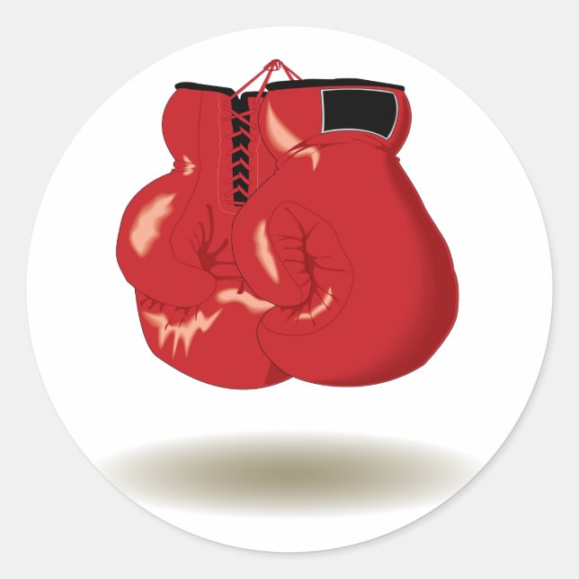 Sticker Rond Emblème Boxe cool (Devant)