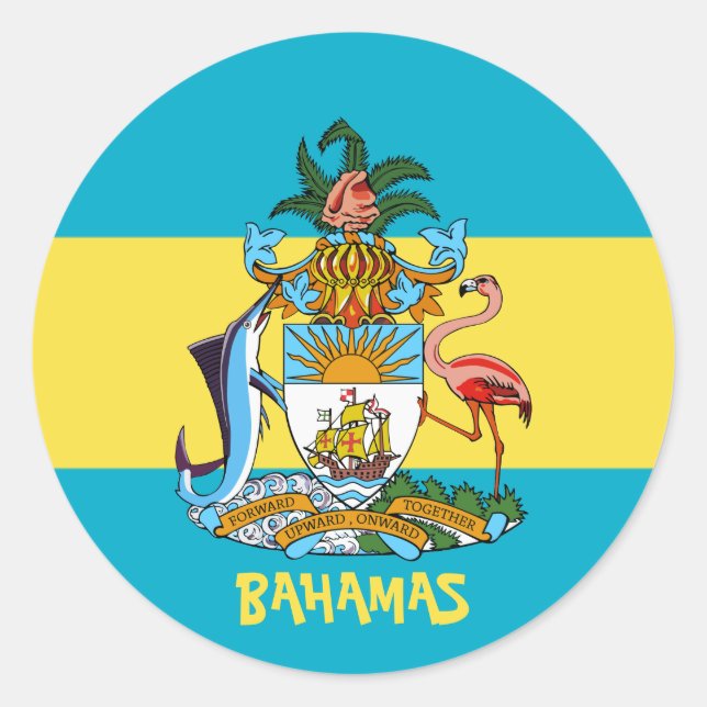 Sticker Rond emblème de bahamas (Devant)
