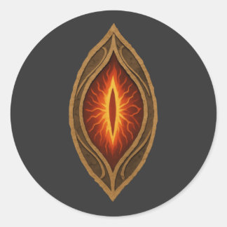 Sticker Rond Emblème de Fantasy du Seigneur des Ténèbres aux Ye
