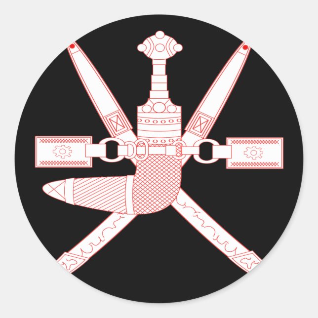 Sticker Rond emblème de femme (Devant)