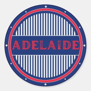 Sticker Rond Emblème de fierté d'Adélaïde – Identité australien