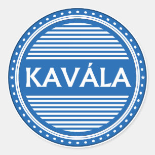 Sticker Rond Emblème de fierté de la ville de Kavala – Identité