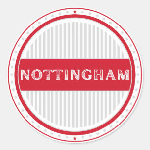 Sticker Rond Emblème de fierté de la ville de Nottingham – Iden