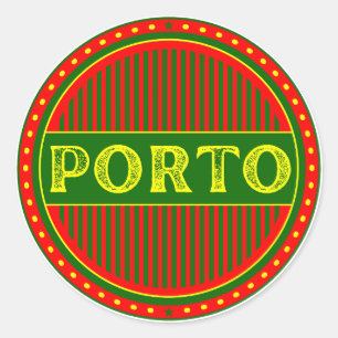 Sticker Rond Emblème de fierté de la ville de Porto – Identité 