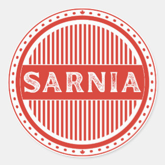 Sticker Rond Emblème de fierté de la ville de Sarnia – Identité