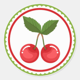 Sticker Rond Emblème de fleurs de cerisier