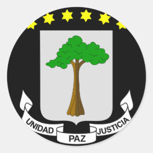 Sticker Rond emblème de Guinée équatoriale