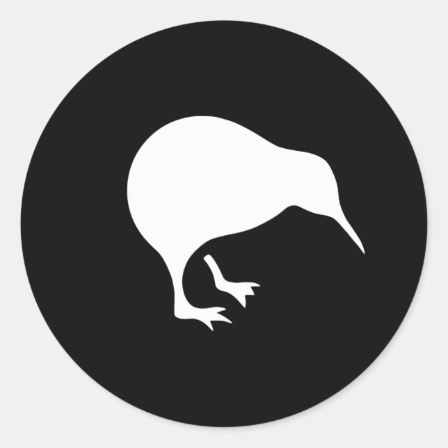 Sticker Rond emblème de Kiwi Nouvelle-Zélande (Devant)