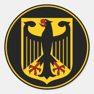Sticker Rond emblème de l' allemagne