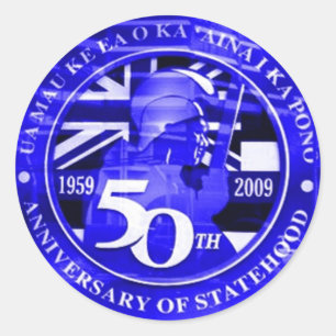Sticker Rond emblème de la 50e fête nationale