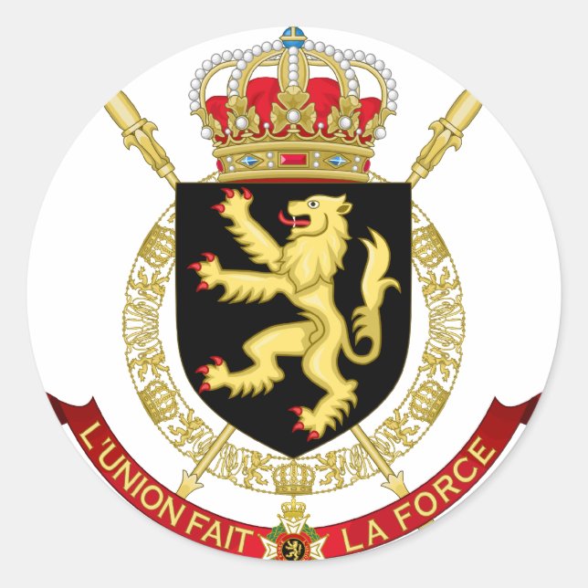 Sticker Rond emblème de la belgique (Devant)