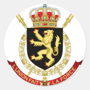 Sticker Rond emblème de la belgique