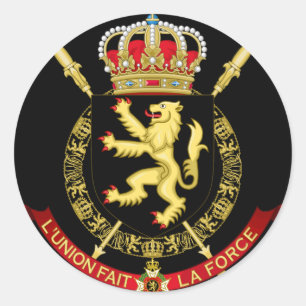 Sticker Rond emblème de la Belgique