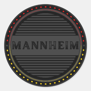 Sticker Rond Emblème de la fierté de la ville de Mannheim – Ide