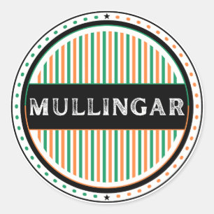 Sticker Rond Emblème de la fierté de la ville de Mullingar – Id