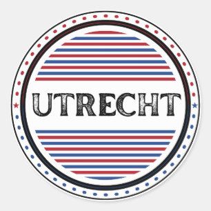 Sticker Rond Emblème de la Fierté d'Utrecht – Identité néerland
