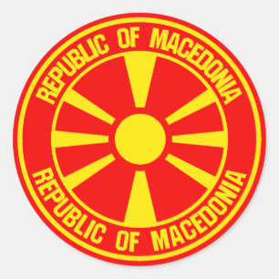 Sticker Rond Emblème de la Macédoine
