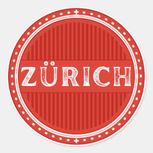 Sticker Rond Emblème de la Zurich City Pride – Identité suisse