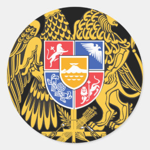 Sticker Rond emblème de l'arménie