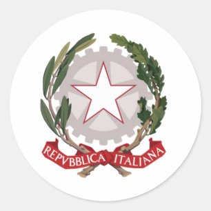 Sticker Rond Emblème de l'Italie
