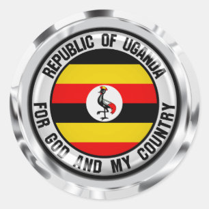 Sticker Rond Emblème de l'Ouganda