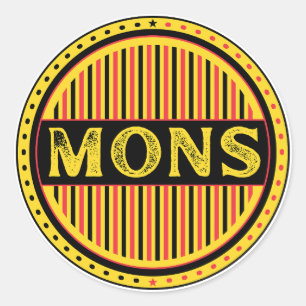 Sticker Rond Emblème de Mons City Pride – Identité belge