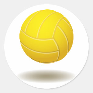 Sticker Rond Emblème de volley-ball cool 2