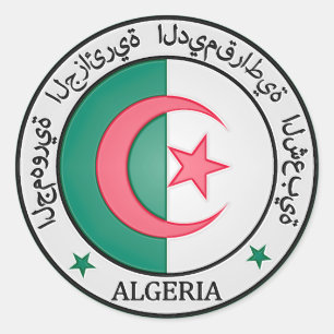 Sticker Rond Emblème du cycle algérien