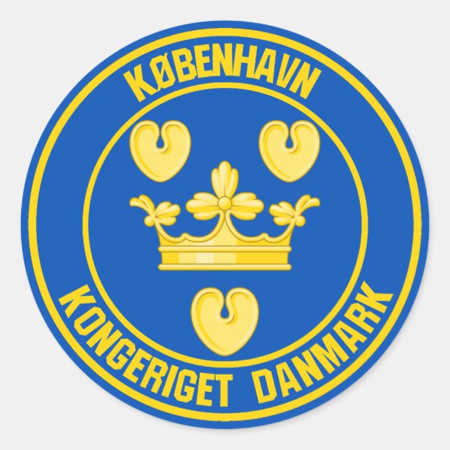 Sticker Rond Emblème du cycle de Copenhague (Devant)