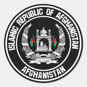 Sticker Rond Emblème du cycle de l'Afghanistan
