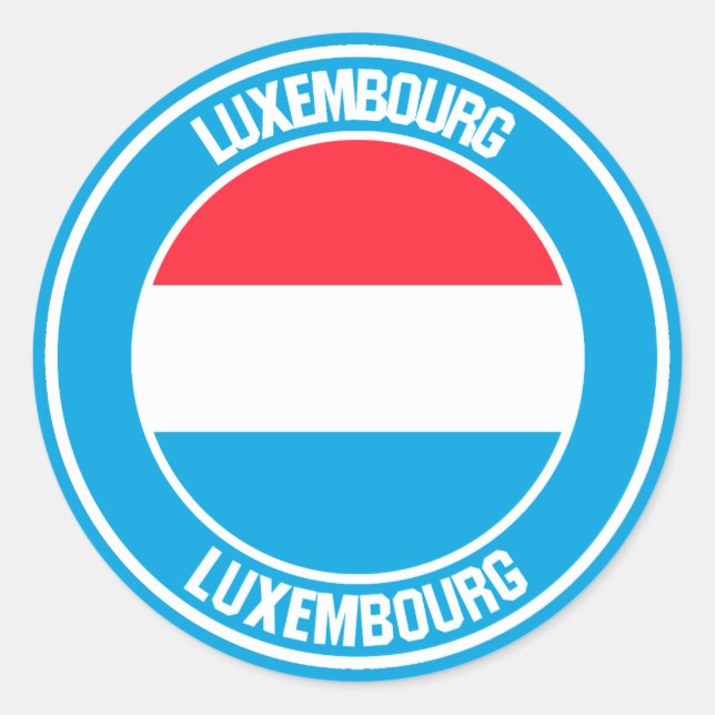 Sticker Rond Emblème du cycle de Luxembourg (Devant)