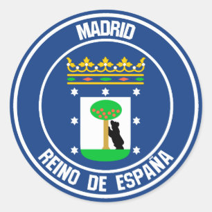 Sticker Rond Emblème du cycle de Madrid