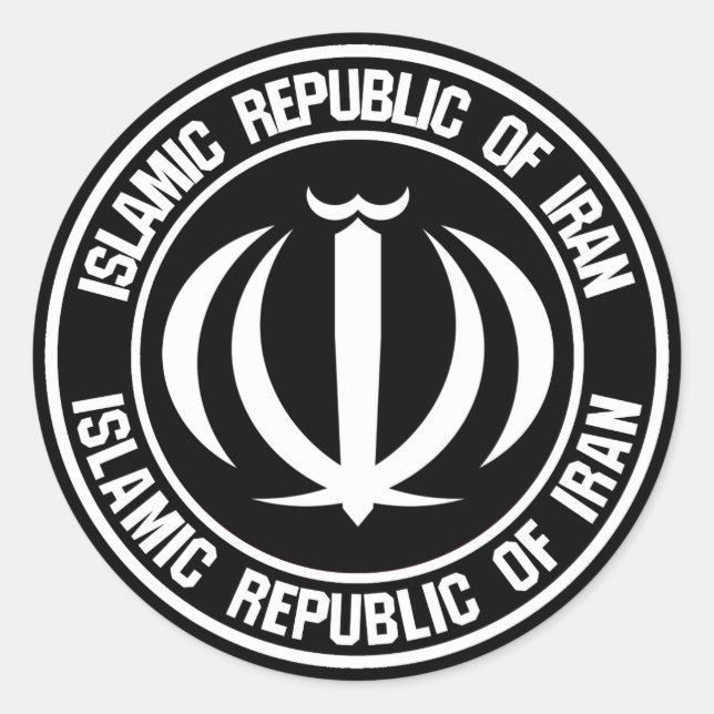 Sticker Rond Emblème du cycle iranien (Devant)