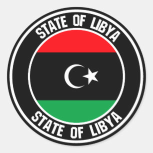 Sticker Rond Emblème du cycle libyen