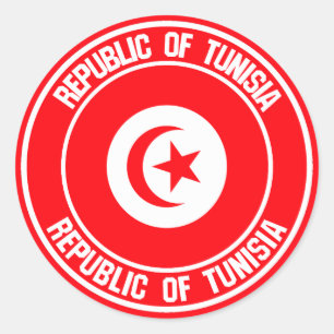 Sticker Rond Emblème du cycle tunisien