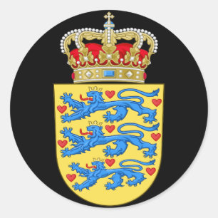 Sticker Rond emblème du Danemark