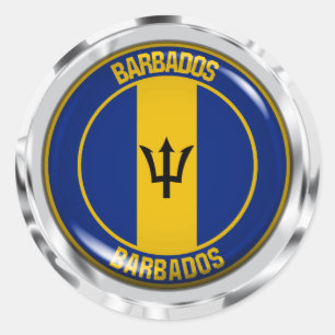 Sticker Rond Emblème du tour de la Barbade