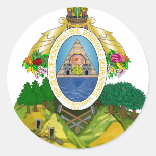 Sticker Rond emblème honduras