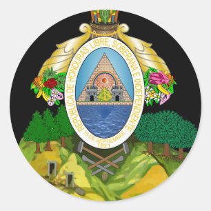 Sticker Rond emblème honduras