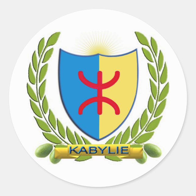 Sticker Rond embleme kabylie 2010 (Devant)