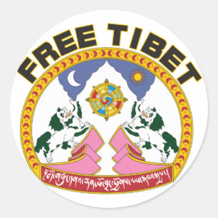 Sticker Rond Emblème libre du Thibet