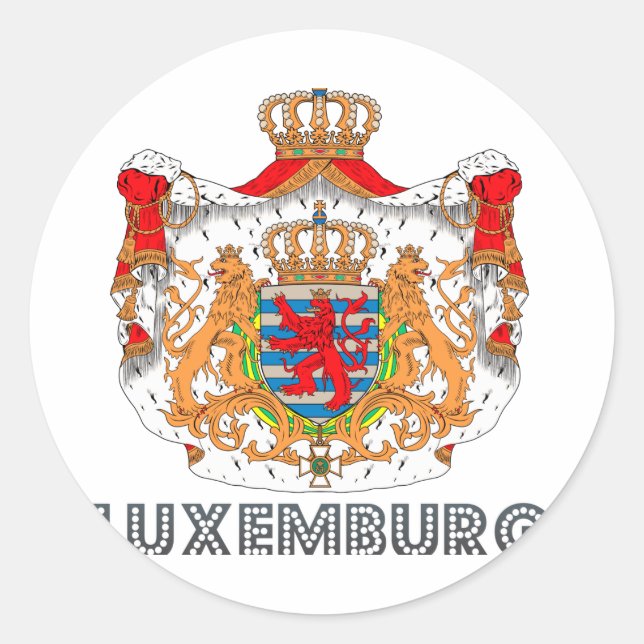 Sticker Rond Emblème luxembourgeois (Devant)