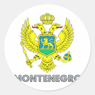 Sticker Rond Emblème monténégrin