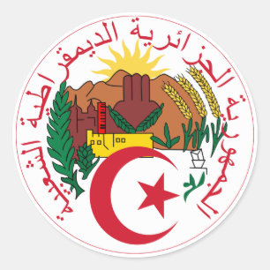 Sticker Rond Emblème national algérien