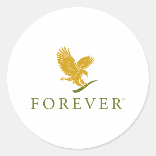 Sticker Rond Emblème pour toujours (Devant)
