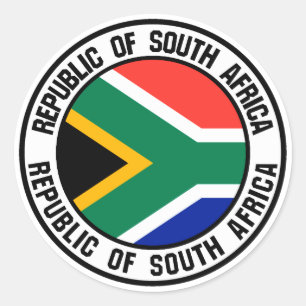 Sticker Rond Emblème rond Afrique du Sud