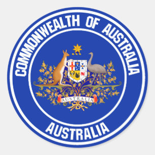 Sticker Rond Emblème rond australien