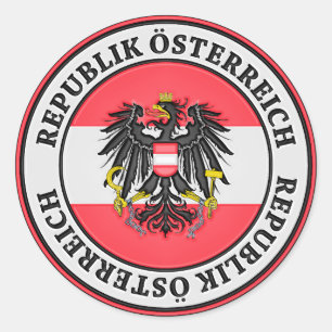 Sticker Rond Emblème rond Autriche