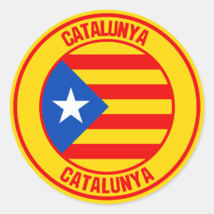 Sticker Rond Emblème rond Catalunya